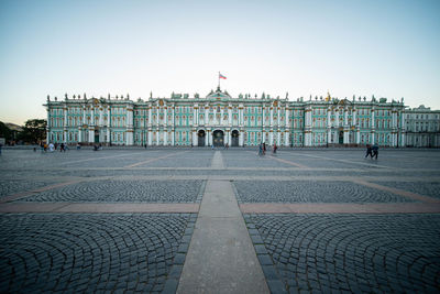 Group of people in front of building