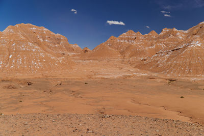 Scenic view of desert against sky