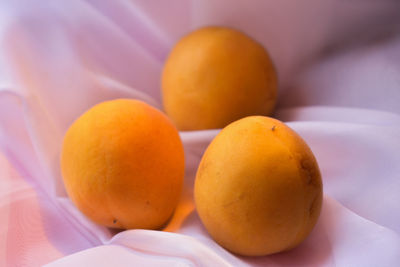 Close-up of orange on table