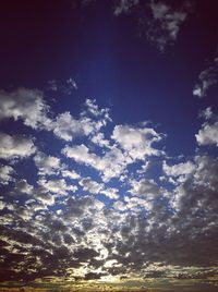 Low angle view of clouds in sky