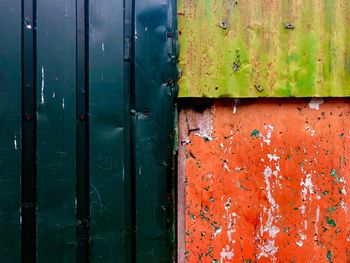 Full frame shot of closed metal door