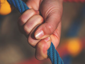 Spider twisted ropes web with holding female hands show abstract object for photos. make a fun