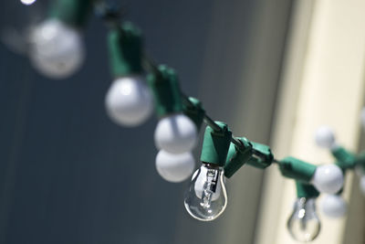 Close-up of water drops on glass