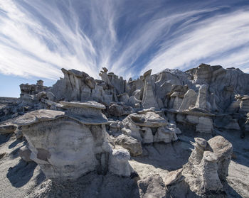 Wild rock formations in the desert wilderness of new mexico