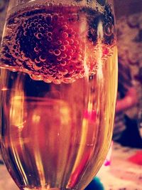 Close-up of drink in glass