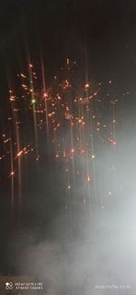 Firework display at night