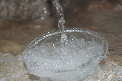 Close-up of ice crystals