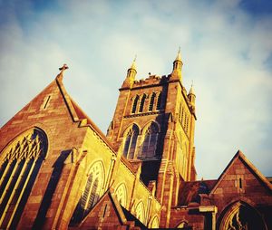 Low angle view of traditional building against sky