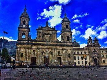 View of church against blue sky