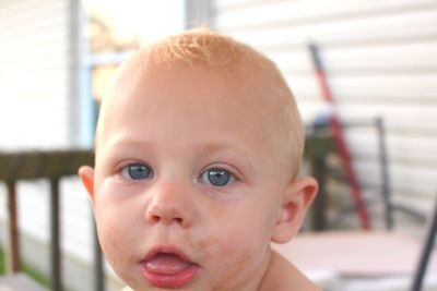 Close-up portrait of boy