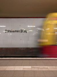 Blurred motion of subway station