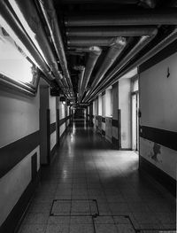 Empty corridor in building