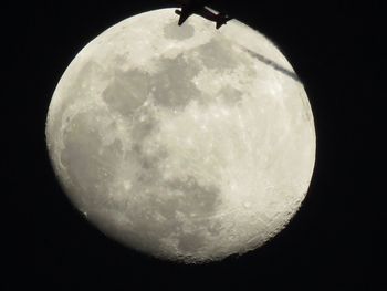 Close-up of moon against sky at night