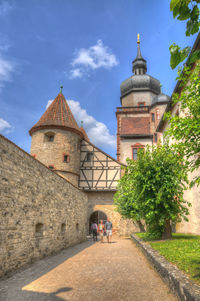 Exterior of historic building against sky