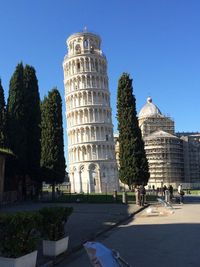 View of historical building against blue sky