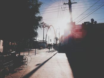 Silhouette of city street