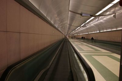 Interior of illuminated tunnel