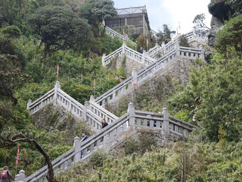 High angle view of bridge