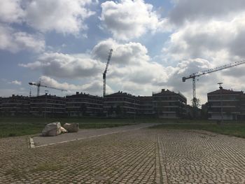 Built structure against cloudy sky