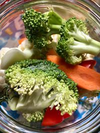 Close-up of chopped vegetables in bowl