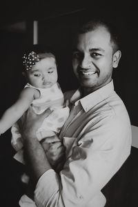 Portrait of father with daughter