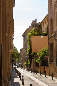 Street in city against sky