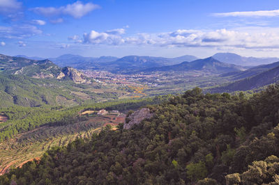 View of alcoy from the natural park of the font roja. valencia