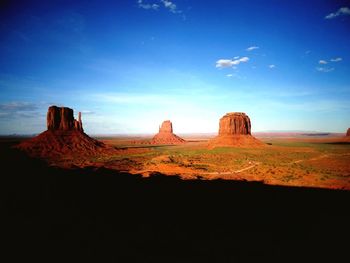 Rock formations on landscape