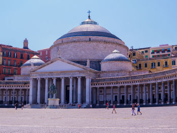 Group of people in front of building