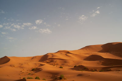 Scenic view of desert against sky