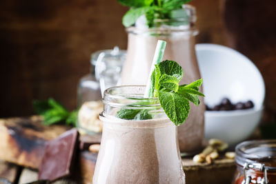 Close-up of drink on table