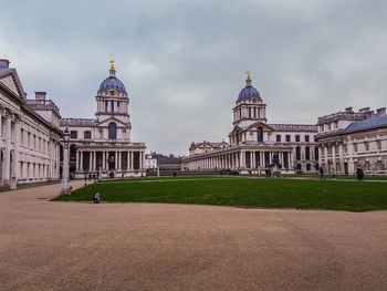 Building against cloudy sky