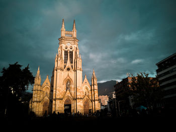 Low angle view of historic building against sky