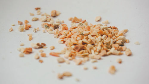 Close-up of wheat on table