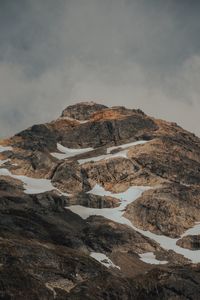 Scenic view of snowcapped mountain against sky