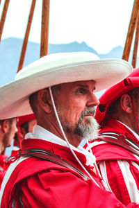 Portrait of man wearing hat