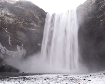 Scenic view of waterfall