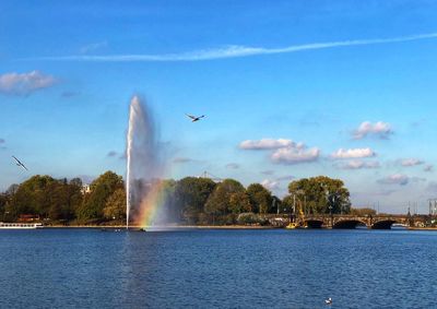 View of lake against sky