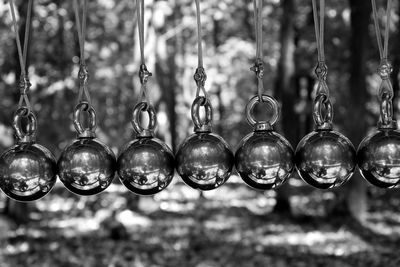 Close-up of hanging lights