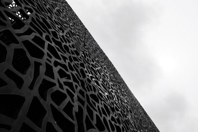 Low angle view of modern building against sky