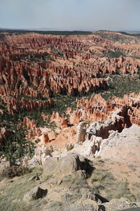 Rock formations on landscape