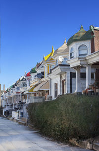 Buildings against blue sky