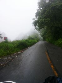 Road passing through country road