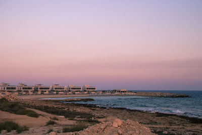 Construction work on the new marina in ayia napa, cyprus in september 2021