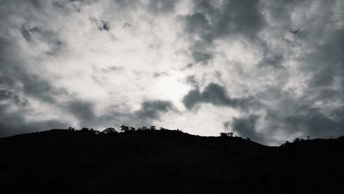 Low angle view of mountain against sky