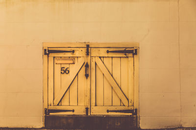 Close-up of yellow wall