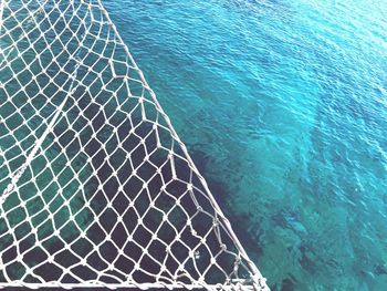 High angle view of swimming pool by sea