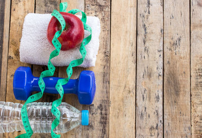 Directly above shot of multi colored candies on table