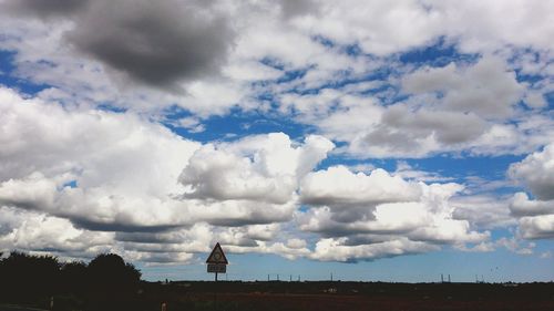 Scenic view of landscape against cloudy sky