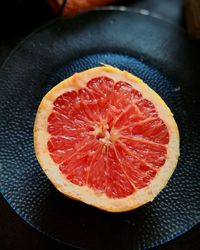 High angle view of blood orange